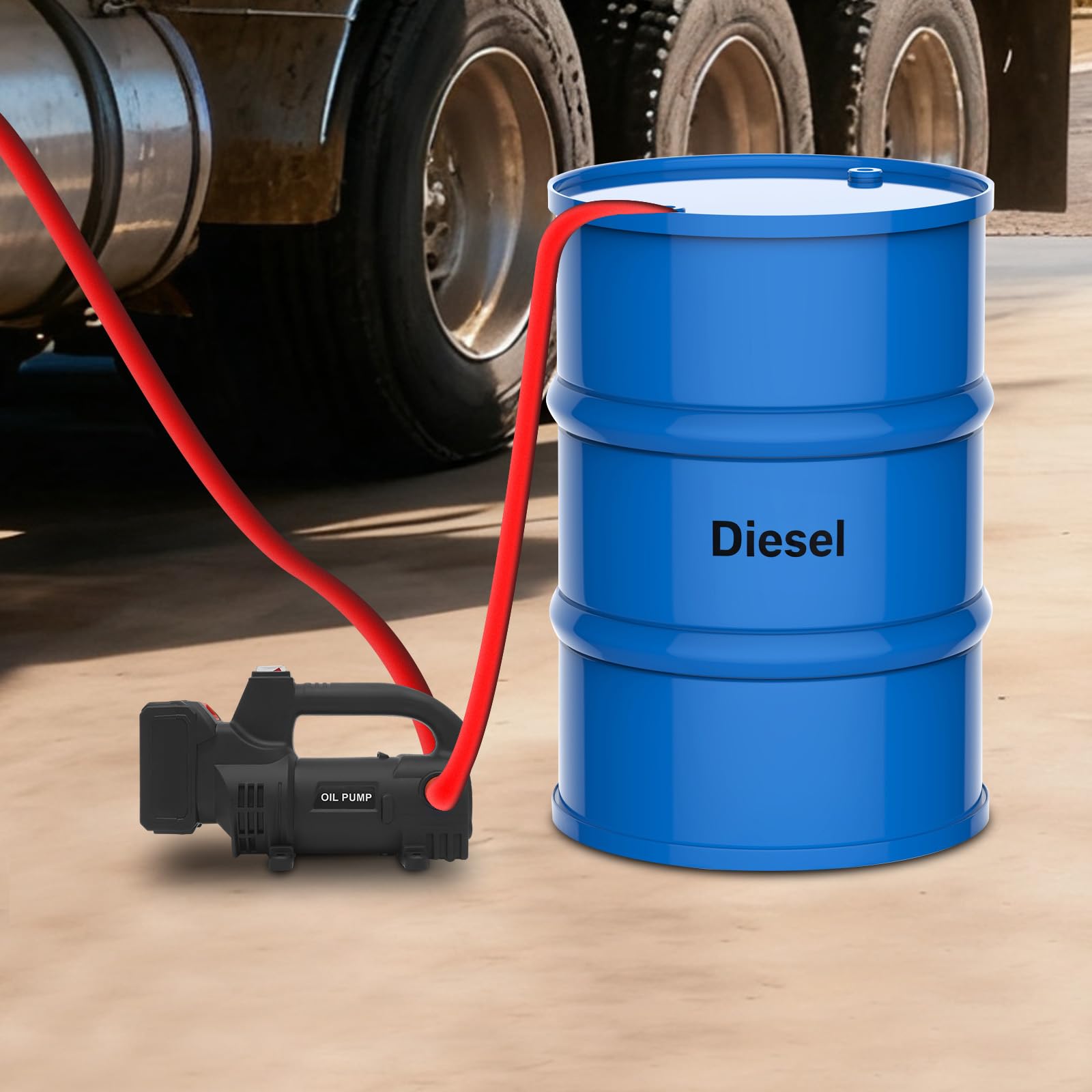 Bomba de aceite eléctrica de 200 W con 5000 rpm y 40 l/min de caudal | Bomba de combustible con protección contra sobrecarga para uso en barcos, camiones, hogares y agricultura