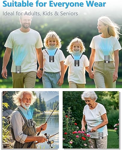 Miniatura 4 de Ventilador de cintura con clip en aire frío, mini ventilador portátil ligero debajo de la camisa, pantalones de cinturón, hebilla de cinturón,