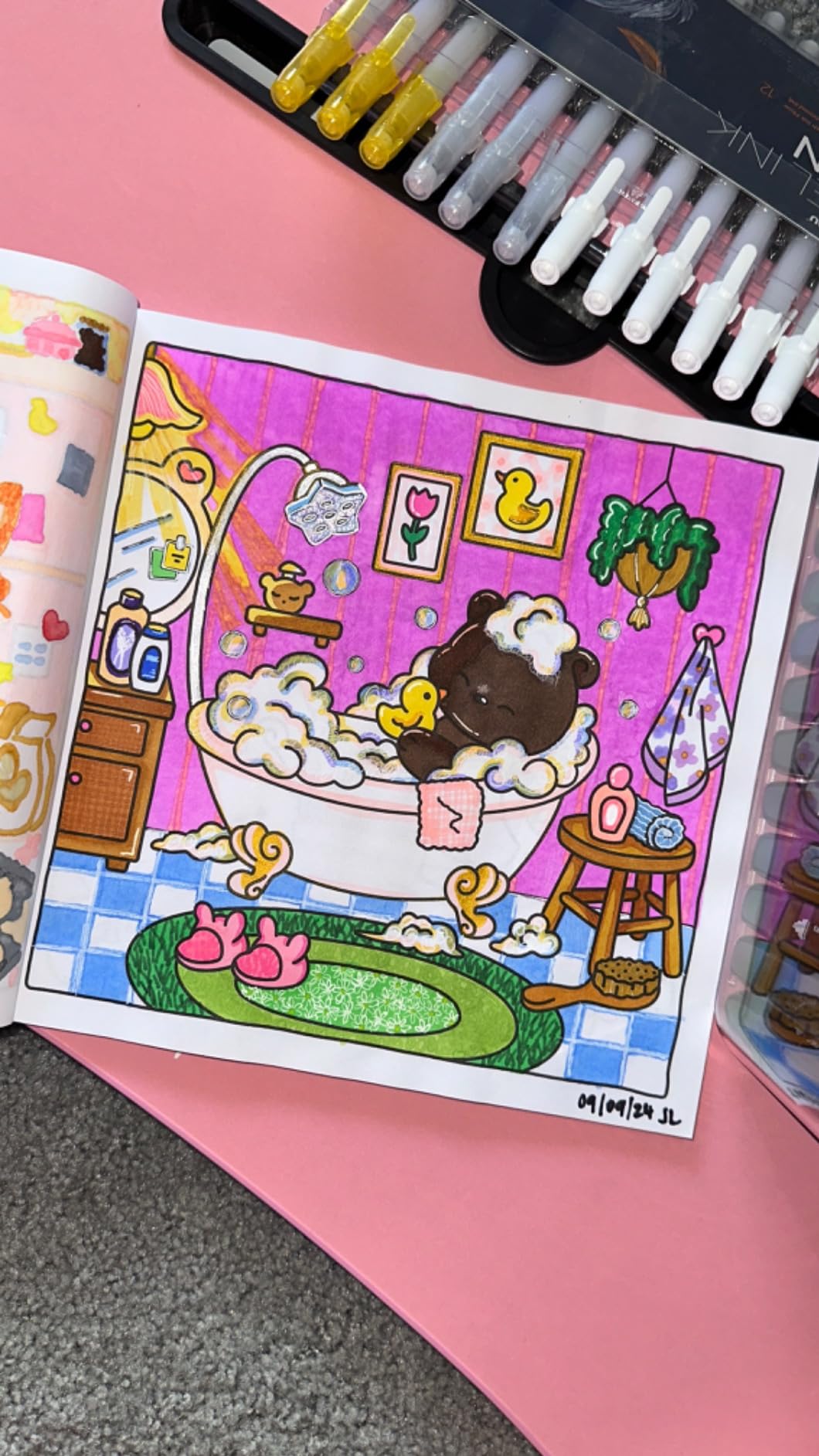Fluffy Times: Cute Coloring Book for Adults & Teens Featuring Adorable Animal Friends in Cozy Hygge Scenes for Relaxation - Preview 2