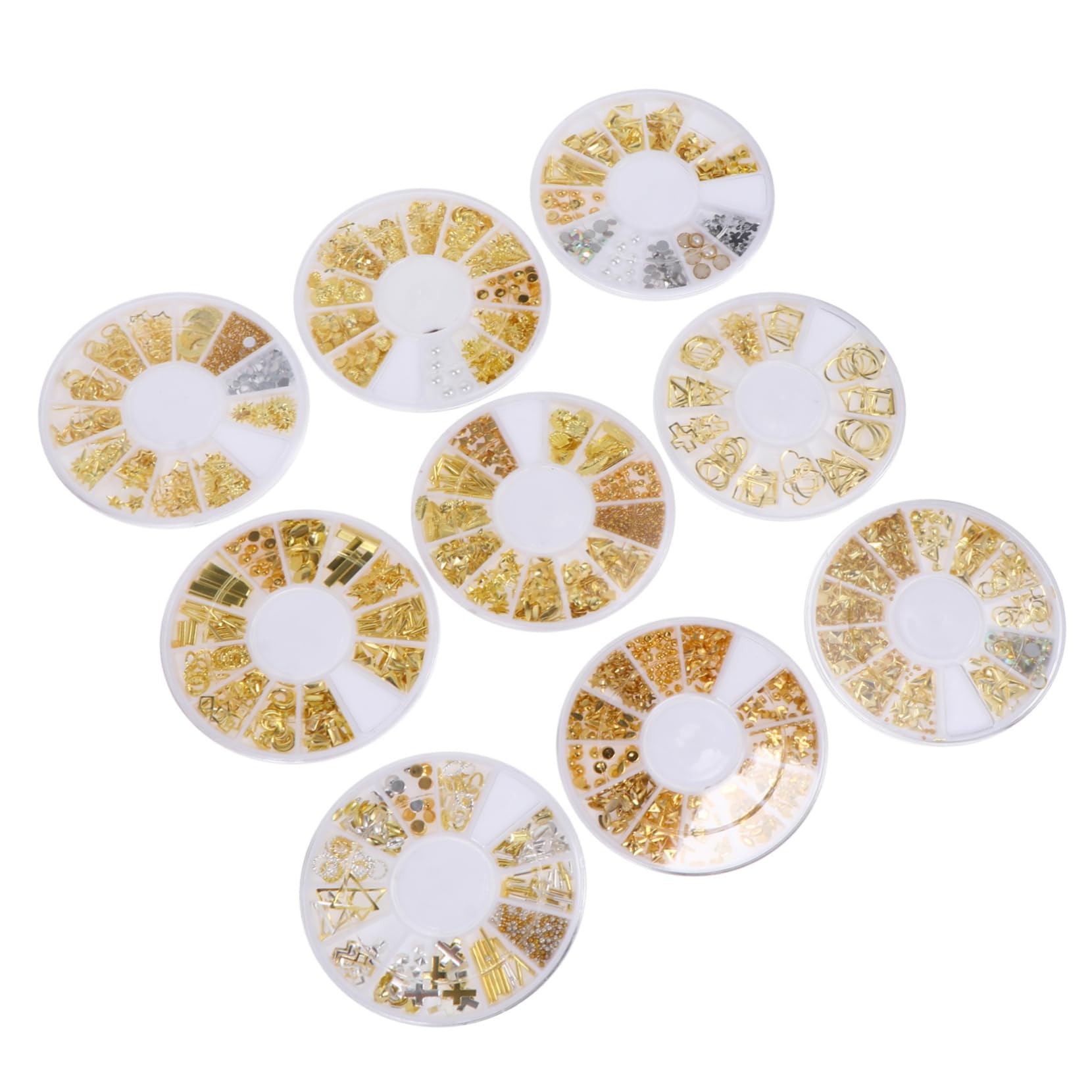 CALLARON 3 Set Decorazioni Per Unghie Set Per Nail Art Gioielli Per Manicure Facili Applicare Per Salon E Te 9 Scatole*3
