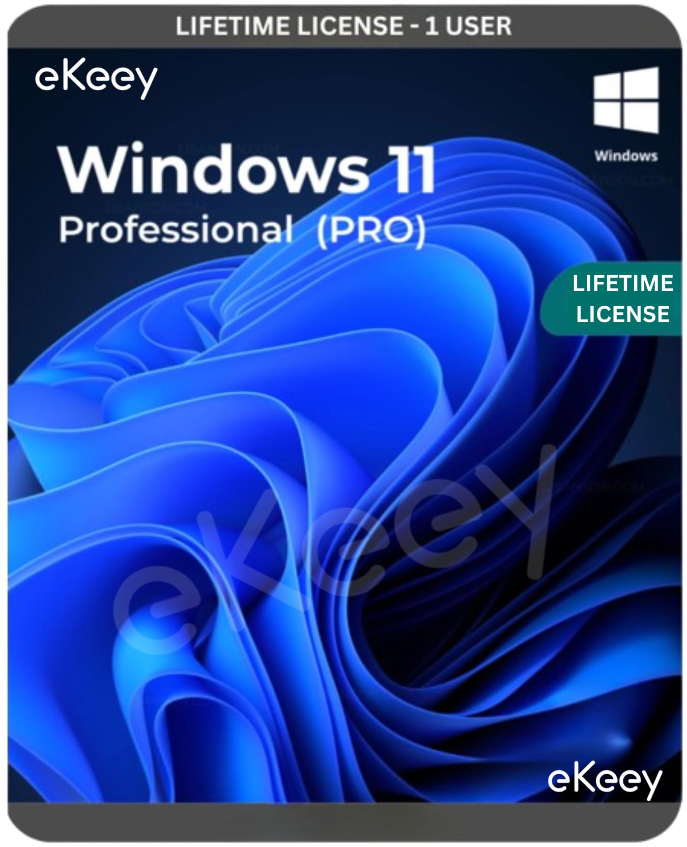 Windows 11 Pro Lifetime Activation Retail License Product Key (1 Device, 32/64 Bit) | Permanent Activation | Reinstallation Supported (100% Genuine)