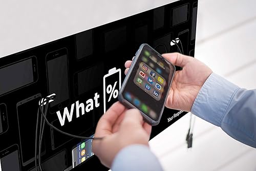 Miniatura 9 de KwikBoost Estante de carga para teléfono celular de montaje en pared, estación multidispositivo con 8 puertos, compatible con Apple iPhone, iPad,