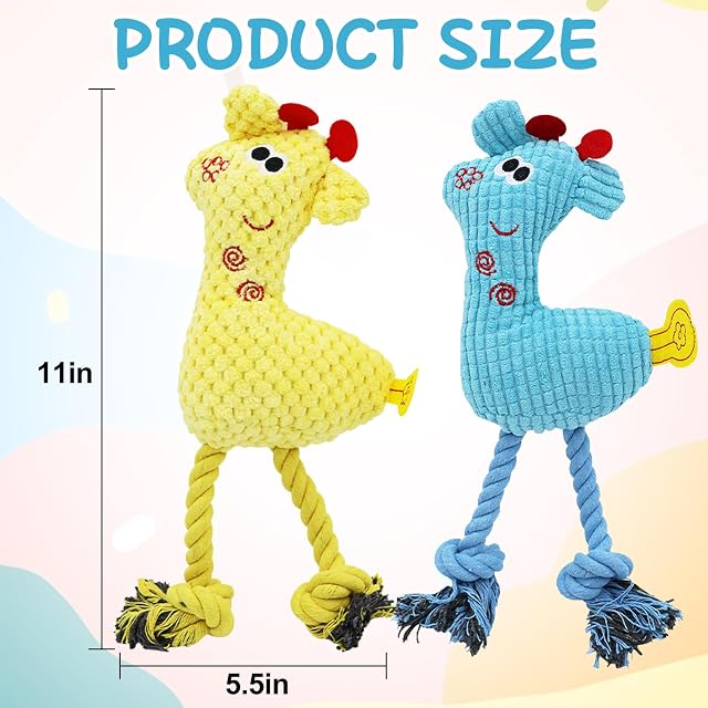 Foto 2 de 7 de Omnikryp 2 Piezas Juguetes para Perros, Juguetes con Sonido para Dog, Dog Toys Indestructible