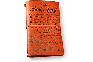 Floral Aunt Leather Journal: Express Your Love and Gratitude