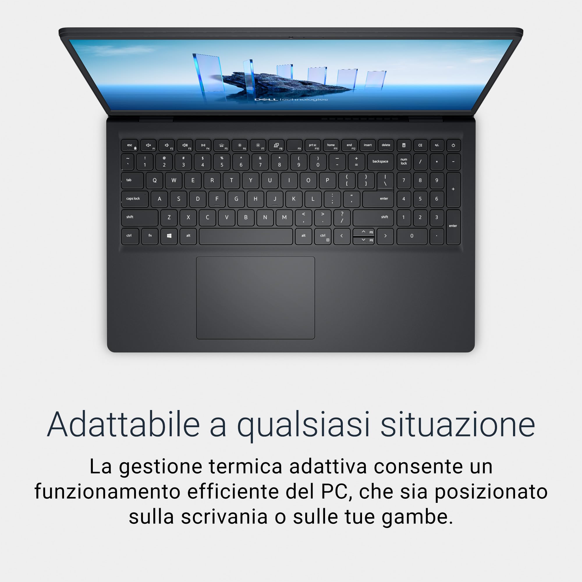 Dell 15 Laptop DC15250 15,6" FHD (1920 x 1080) 120Hz, Intel Core i5-1334U, Grafica Intel UHD, 16GB RAM, 512GB SSD, Windows 11 Home, Tastiera Italiana QWERTY – Nero Carbonio