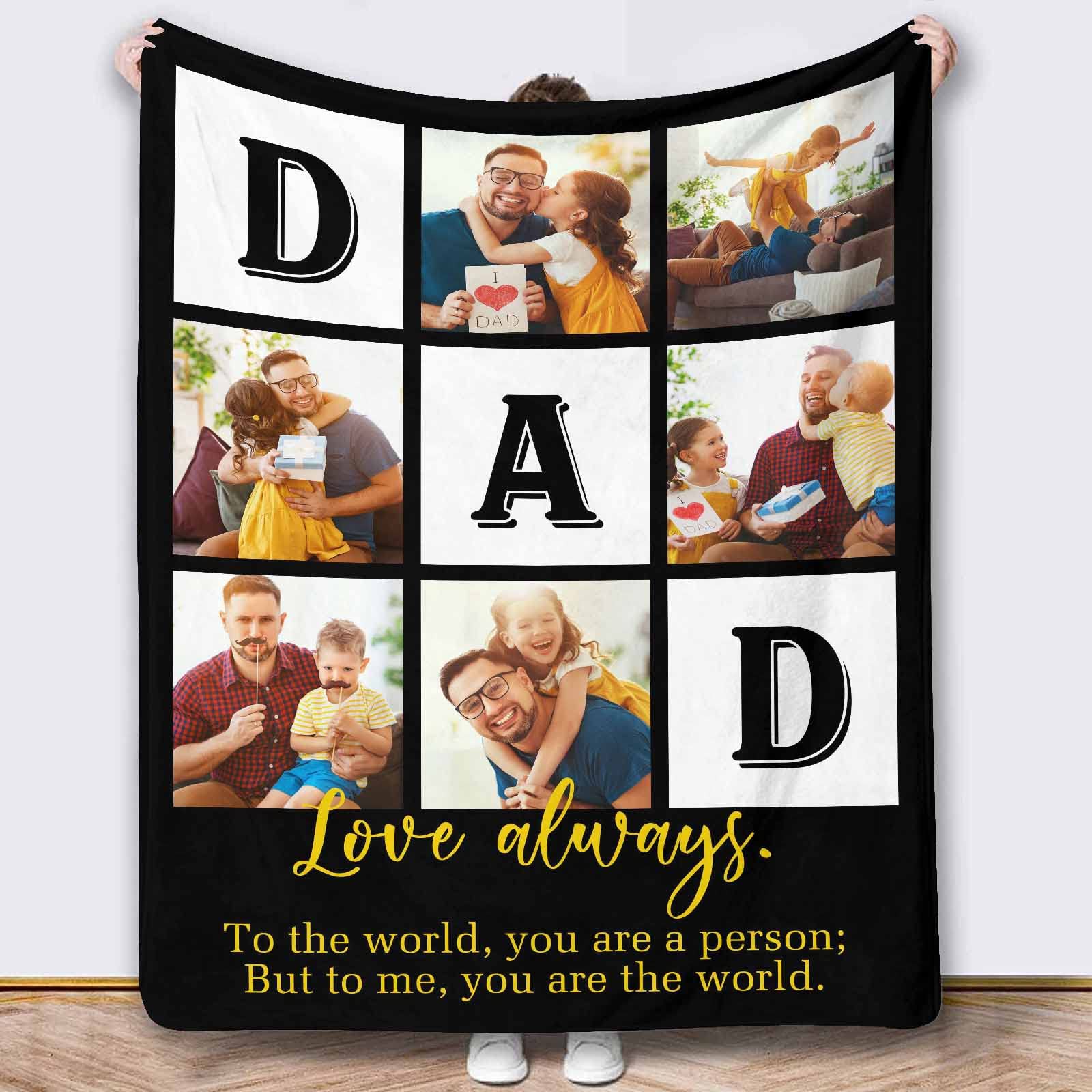 Custom Blanket Personalized from Daughter Picture Blanket Personalized Dad 30