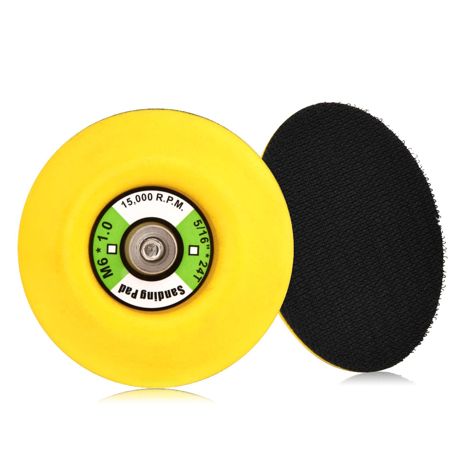 5 Stück Klett-Schleifpolierunterlage 75mm - M6 Gewinde Für Luftschleifer