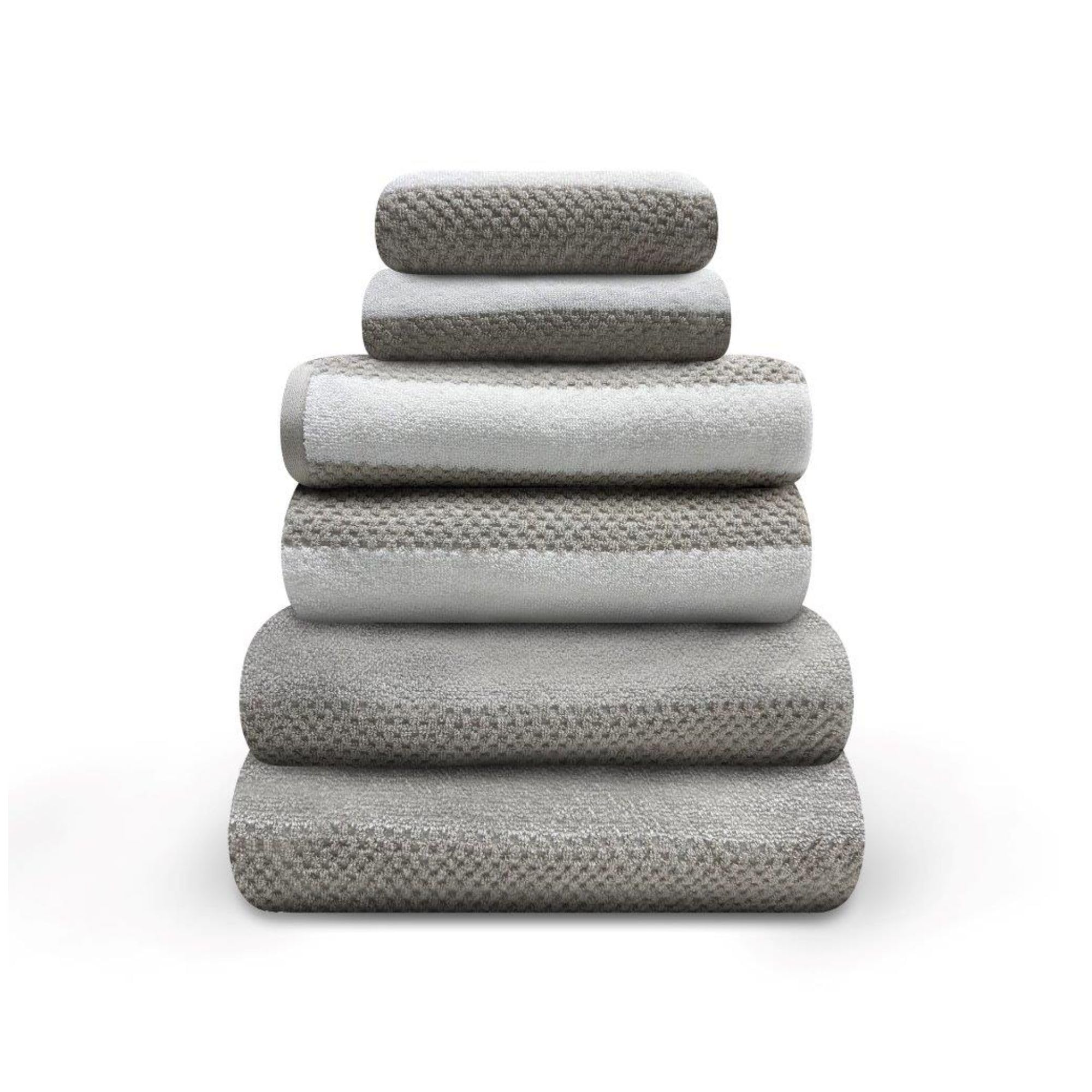 VELVETIO Pack of 2 Royal Stripe Towel for Bathroom 600GSM, Highly Water Absorbent Bath Towel 70 x 120cm, Ultra Soft Quickly Dry 100% Cotton Towels, Natural