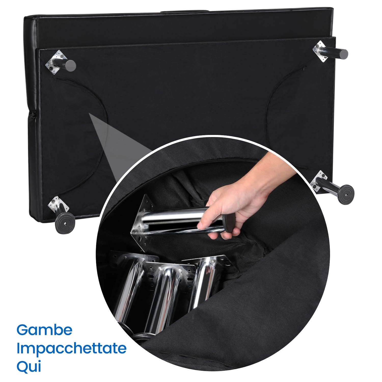 Yaheetech Divano Letto con 2 Braccioli Staccabili Divano Trasformabile Mobile Imbottito a 3 Posti Divanetto Reclinabile da Salotto con Supporto Centrale Porta Bicchieri Nero/Finta Pelle