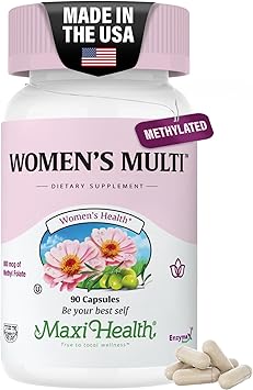 Womens Multivitamin Methylated Multivitamin for Women with 23 Key Vitamins C, D, B6, B12, Calcium, Probiotics, Biotin & More Energy, Skin, Nails & Gut Health Support Kosher 90 Capsules