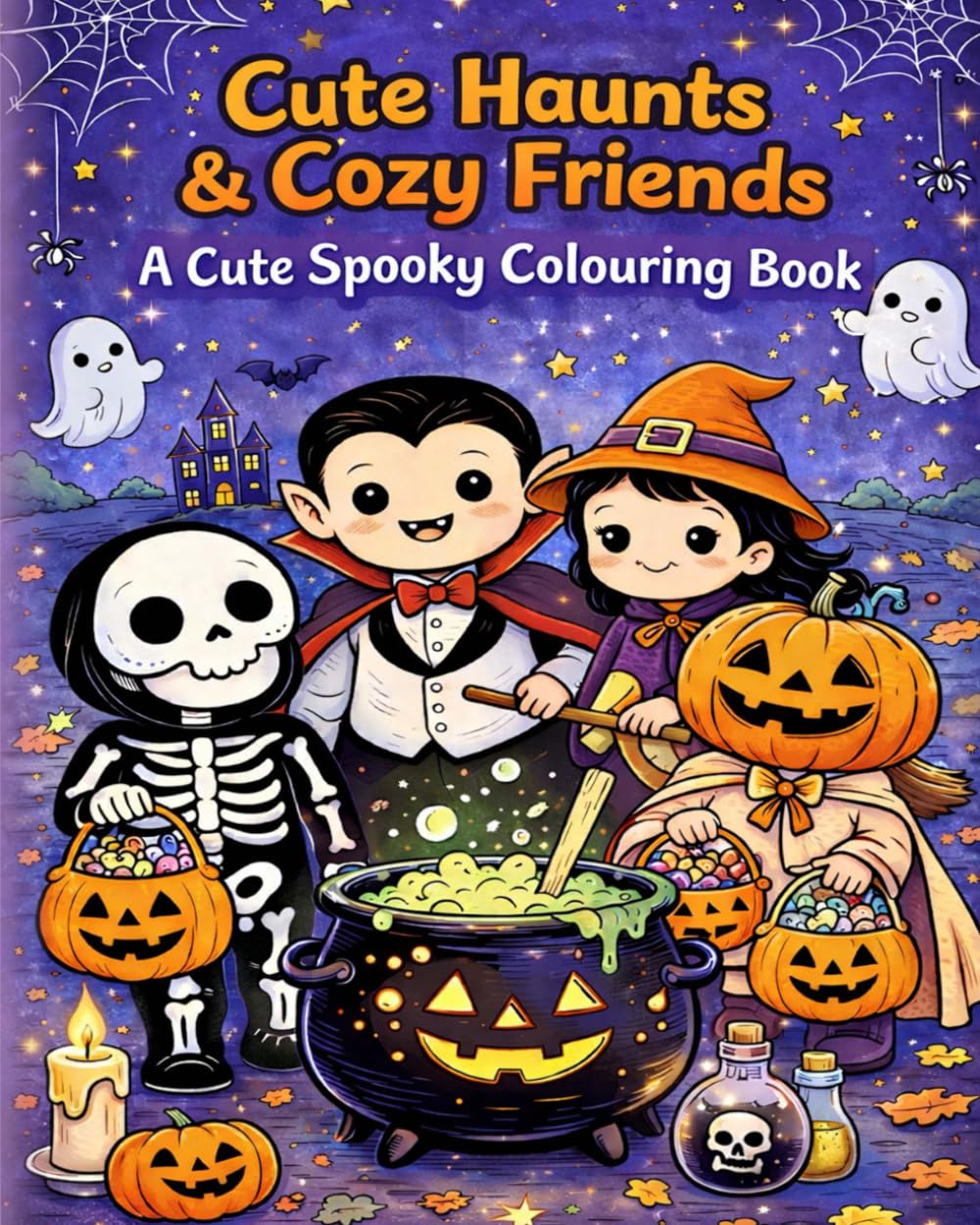 Cute Haunts & Cozy Friends; A Cute Spooky Colouring Book