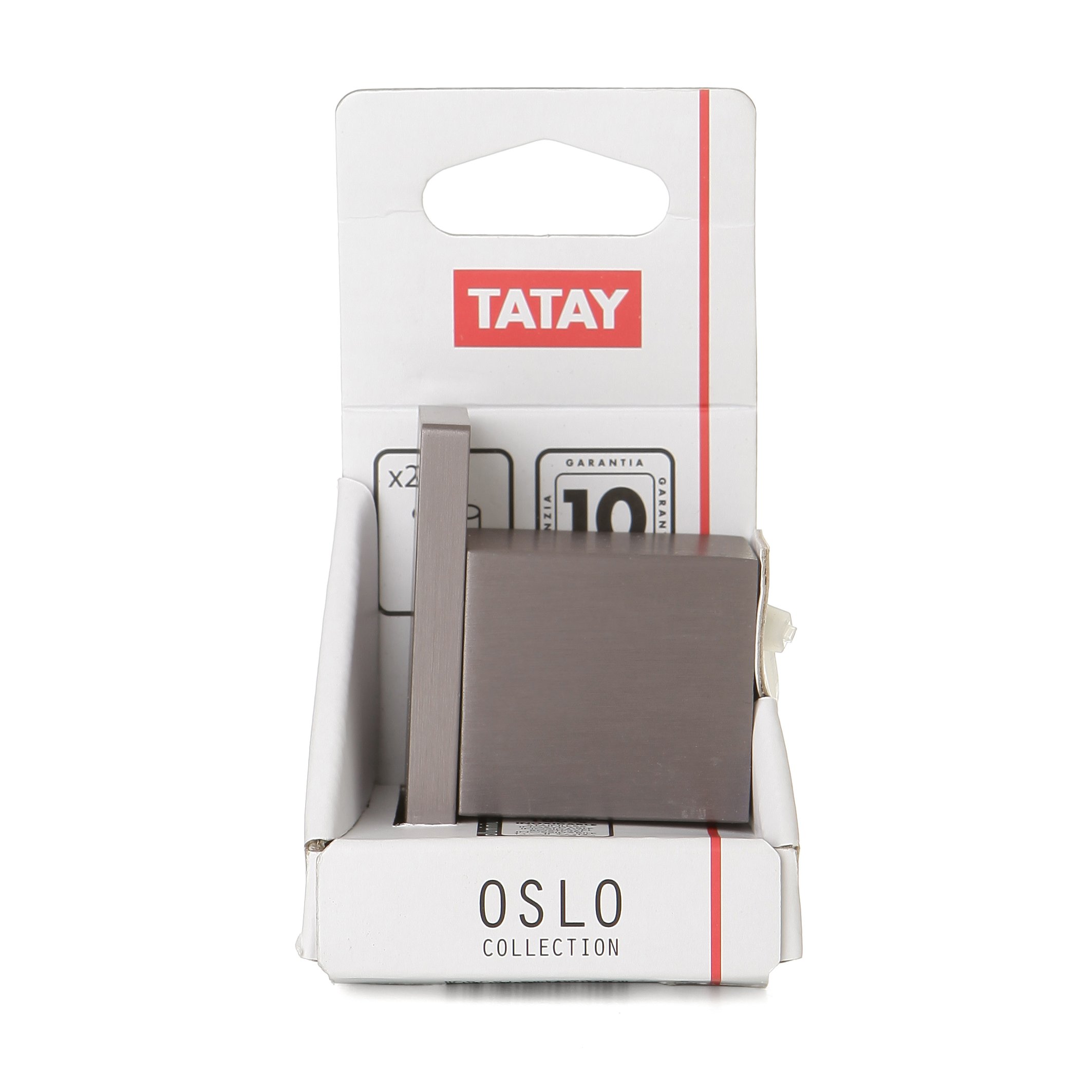 TATAY Hook Collection Oslo, Made of Aluminum, Color Grey. Measurements 4.6x3x6 cm - Image 2