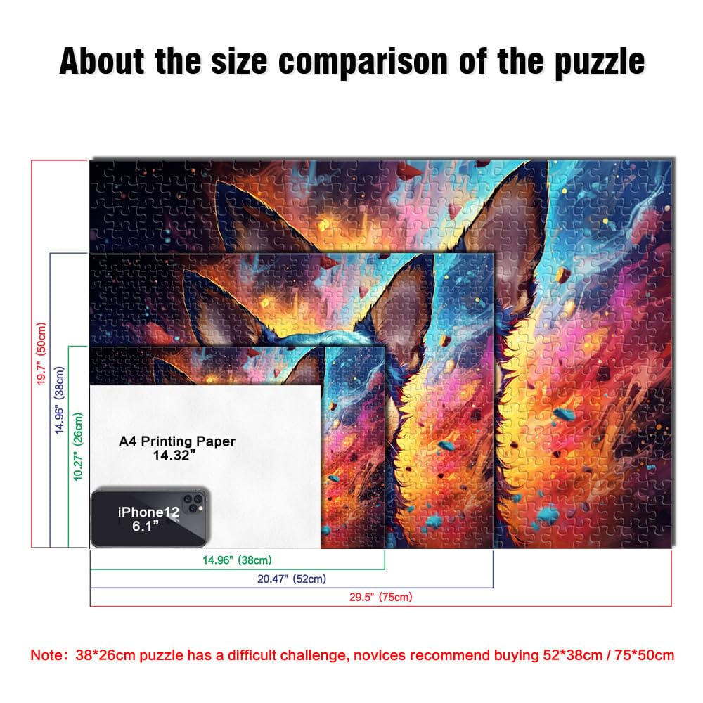 Puzzle 2000 pièces pour Adultes, Puzzle éducatif et éducatif, Chien Chihuahua étoilé, Cadeaux de Noël, 27,56 po x 39,37 po, pour Adolescents de 14 Ans et Plus