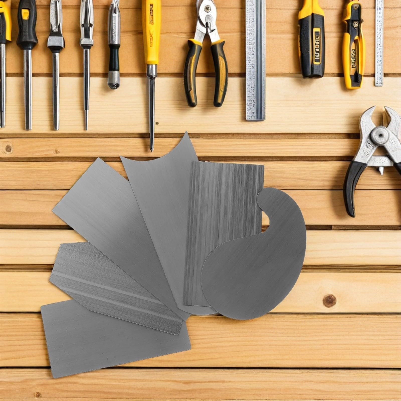 jojofuny 2 Set Raschietti in Acciaio per Lavorazione Legno Design Ergonomico e Multiforme per Finitura di Superfici in Legno, Strumenti di Precisione per Falegnameria