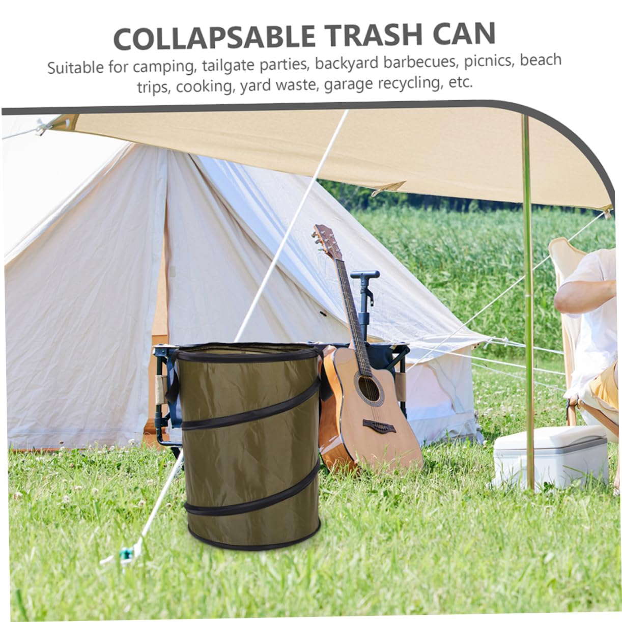 2pcs Vehicle Trash Bin Outdoor Folding Garbage Can for Camping Gardening Storage Design for Daily Use