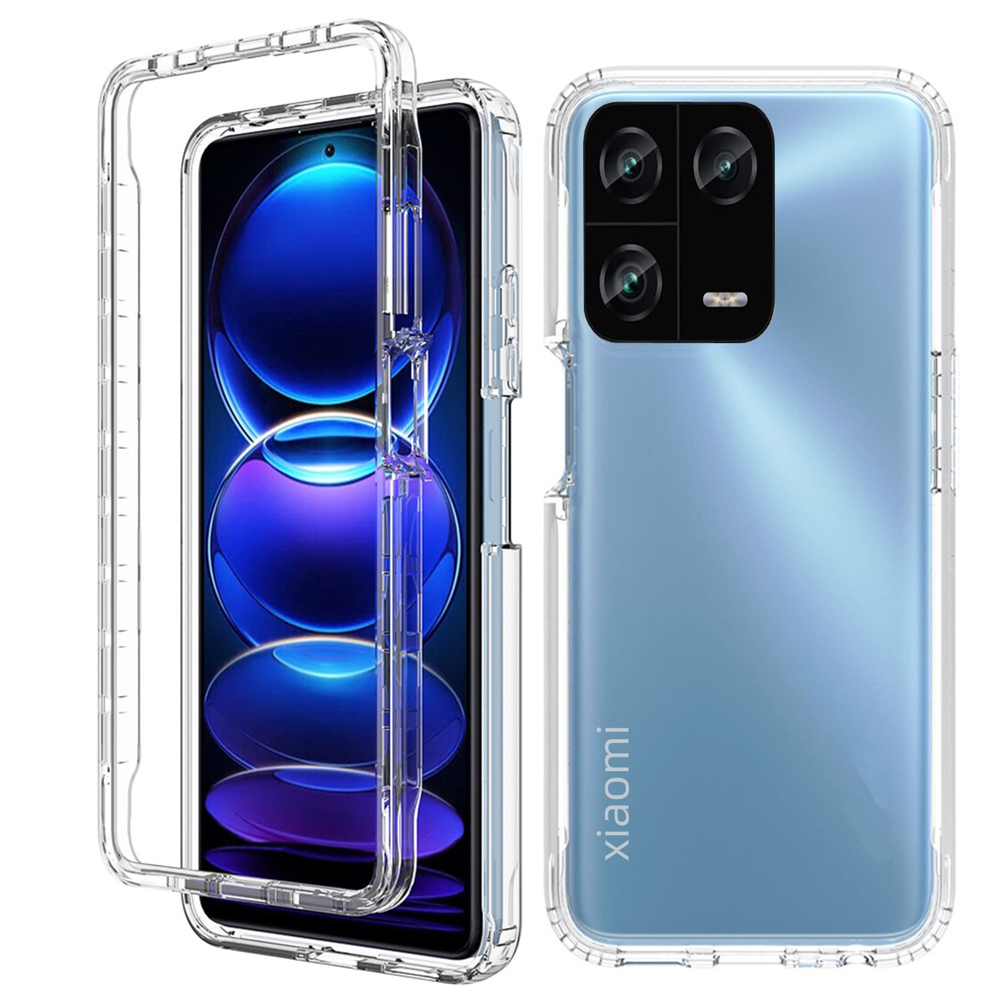 Camera 4g Binandteam Coque Pour Xiaomi Redmi 13 4G (6.79") Avec 2 Verre Trempé Protection écran,Housse Liquide Souple En Silicone TPU Antichoc Bumper Étuis Anti Rayures Case Cover - Jaune Coque Redmi