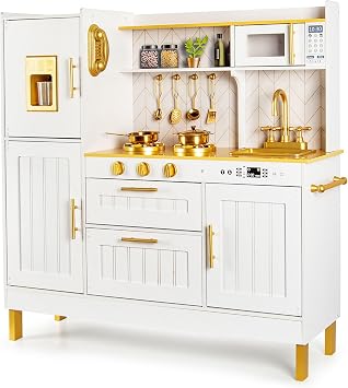Leomark Cuisine en Bois Gold Edition avec Effets Sonores et Lumineux
