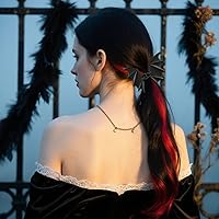 Vista 6 de Pinzas de pelo góticas de murciélago negro para mujeres y niñas, garra de pelo de murciélago gótico de aleación punk negra Y2K para decoraciones