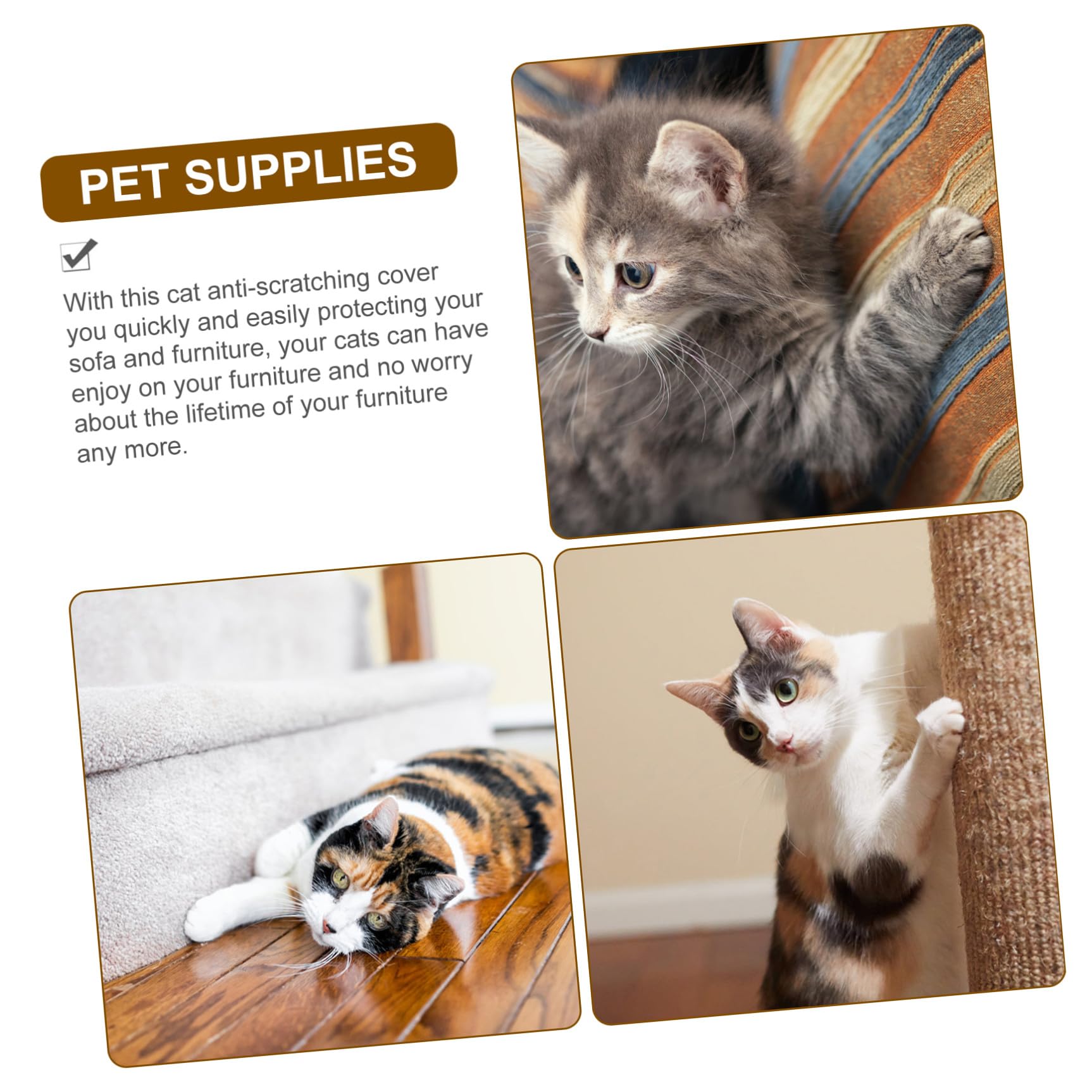 Protector contra Arañazos para Mascotas de Sisal para Sofá | Protector Sofá Gatos Arañazos, para Reposabrazos, Casa, Oficina y Tienda