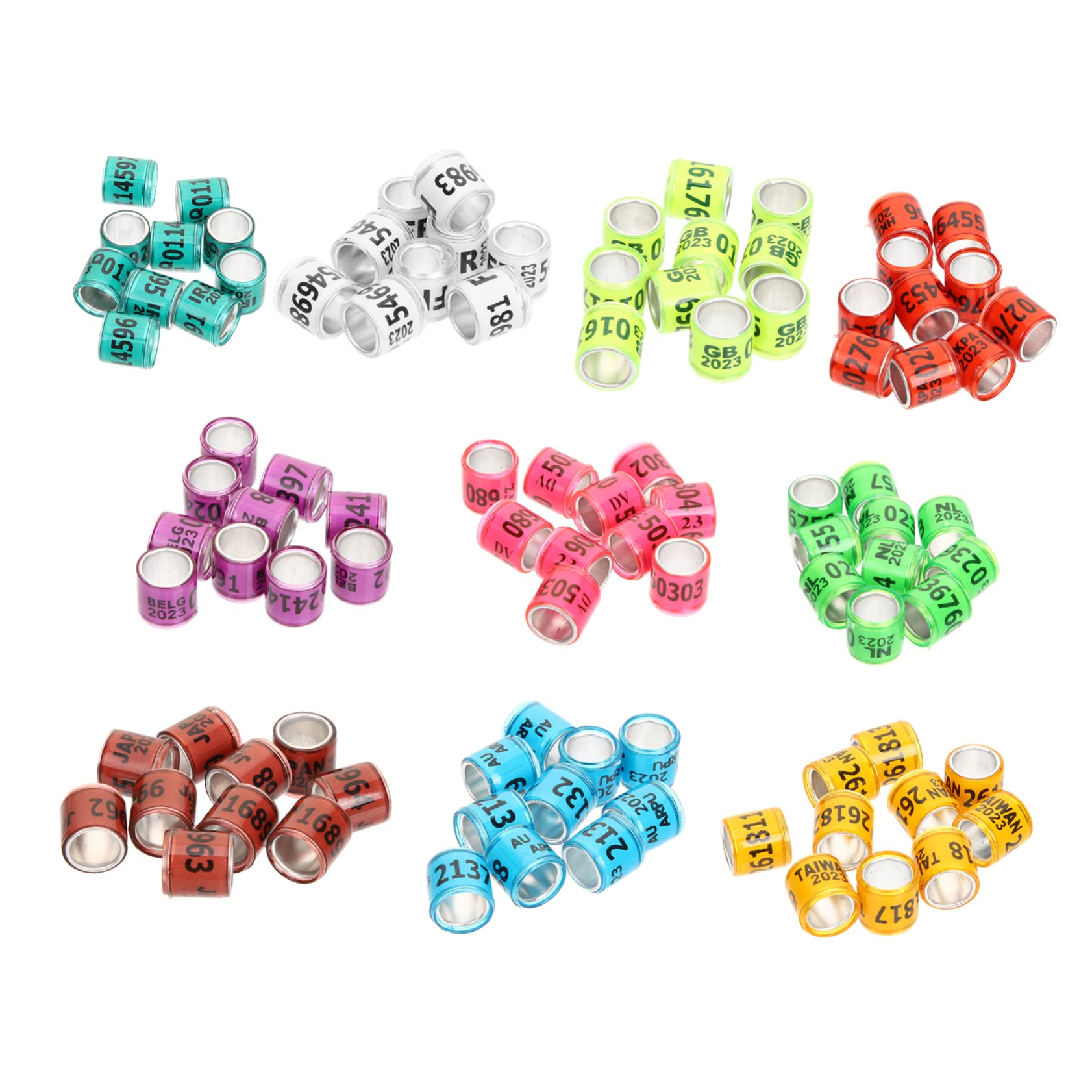 minkissy 400 Pz Anello Piede di Piccione Forniture di piccioni Anelli di Zampa di Uccelli per Coscia di Piccione Anello del Piede del Piccione da Corsa dei Paesi