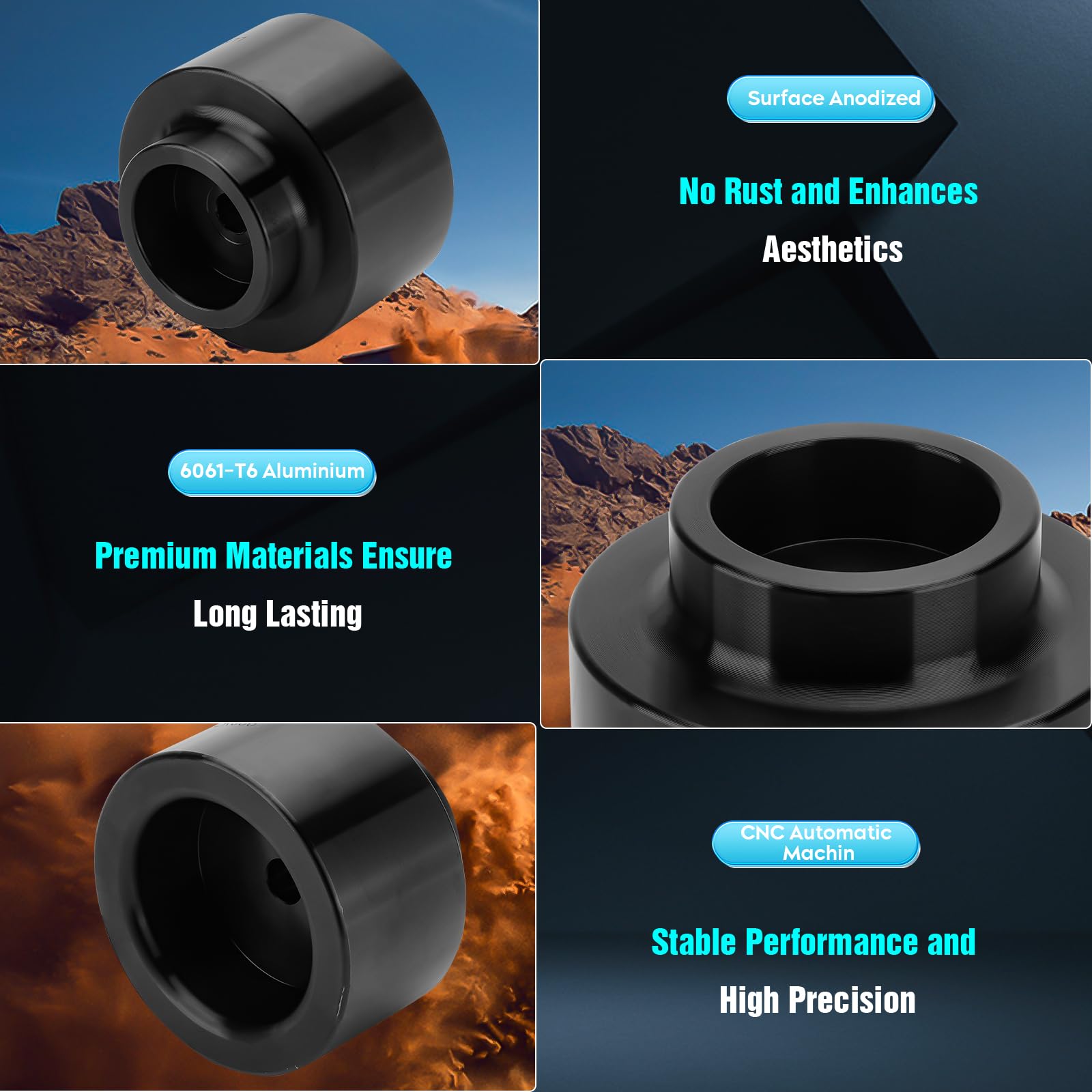 3" Front and 2" Rear Leveling Lift Kit for 2009-2019 Ram 1500 4WD 4X4, 2020-2023 Ram 1500 New Body Style 2WD 4WD with Front Strut Spacers and Rear Lift Spacer