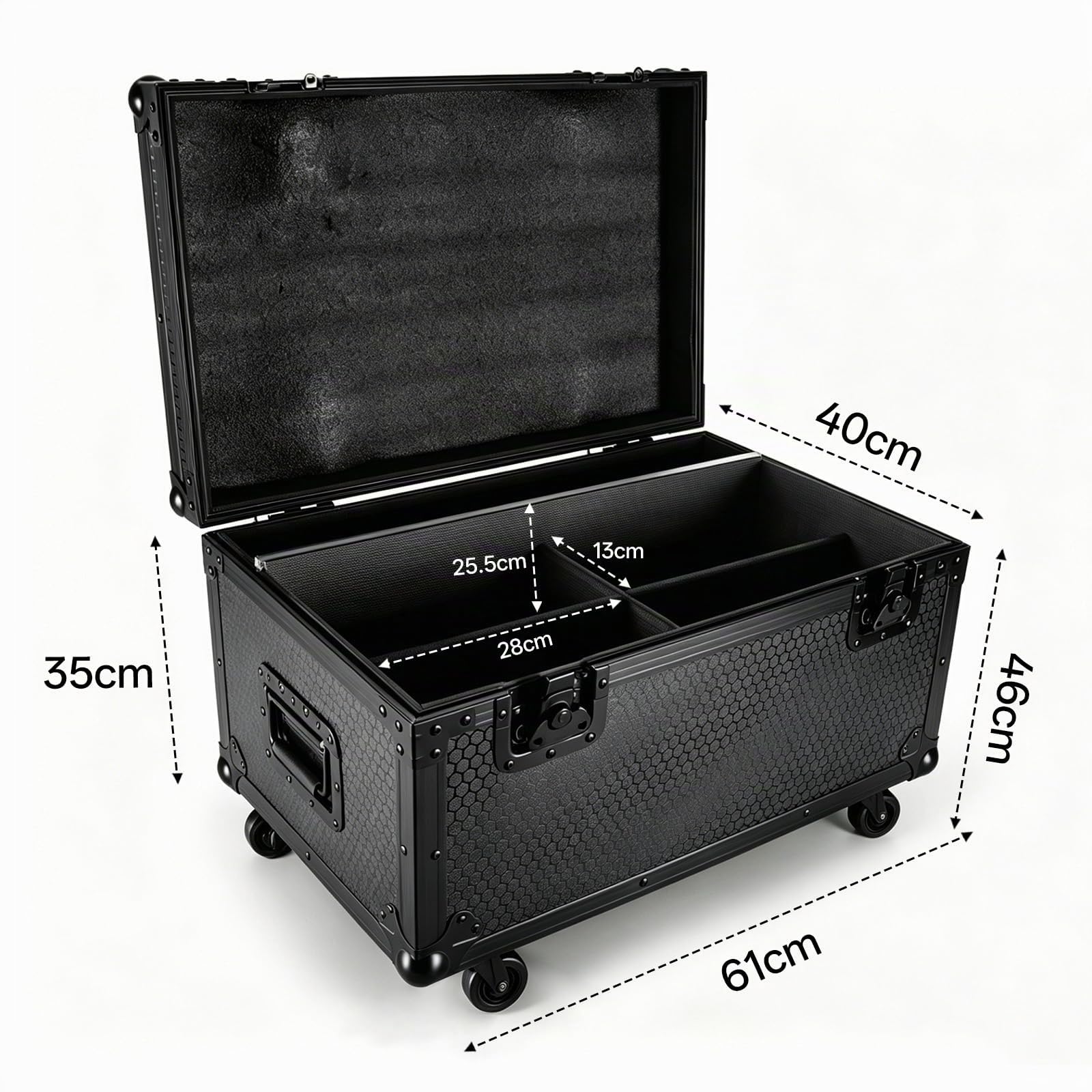 Flight case pour projecteur Par LED 180 W, 15,3 kg, 61 x 40 x 46 cm