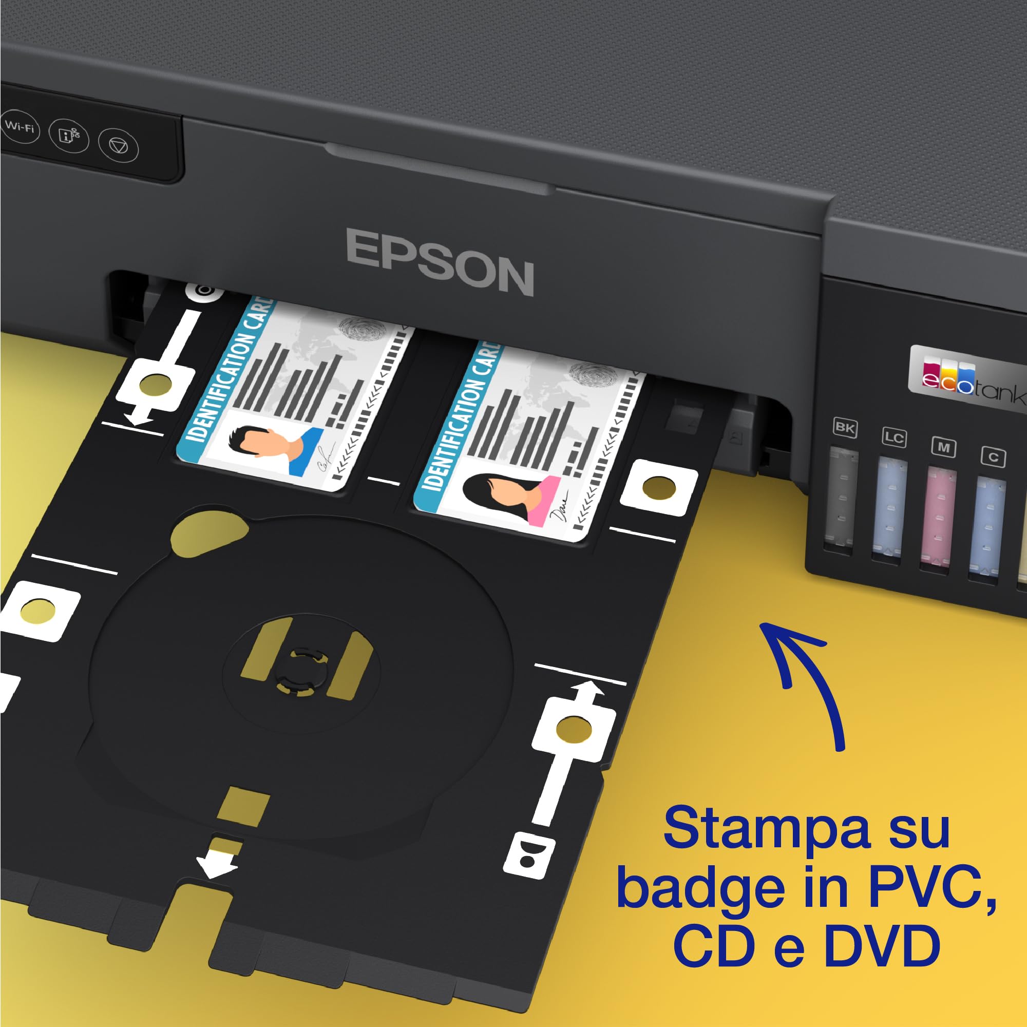 Epson EcoTank ET-18100 Stampante con Serbatoi D’inchiostro | Stampa Fotografica | Inchiostri 6 Colori | Wi-Fi | A3+| Stampa Su CD/DVD E Carte PVC | Supporti Speciali Fino All'A3+