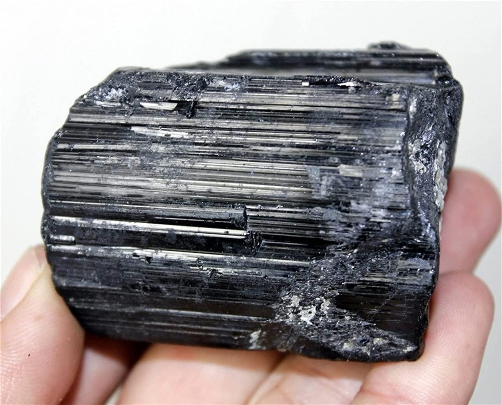 Kamienie mineralne 30-600 g naturalny czarny turmalin kryształ kamień dekoracyjny oryginalne kolekcje domowe (kolor: 2 szt. 30-50g)
