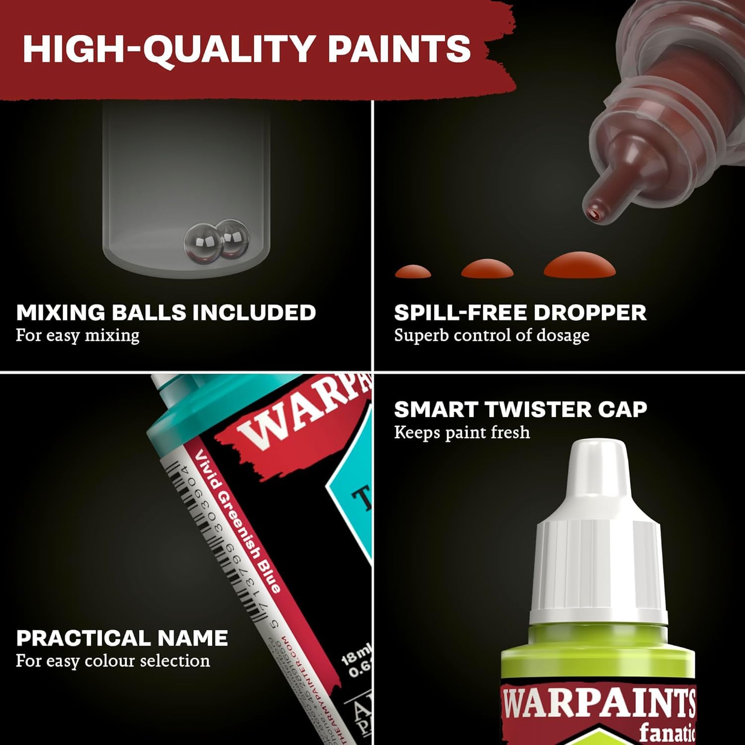 The Army Painter Warpaints Fanatic Washes Paint Set 10x18 ml Acrylic Washes for Warhammer & D&D Miniatures