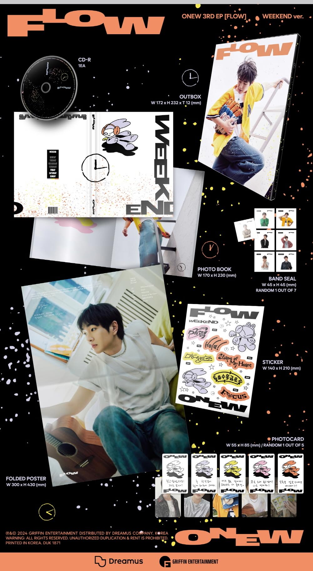 ONEW - FLOW 3rd Mini Album (Weekday ver.) - Image 3