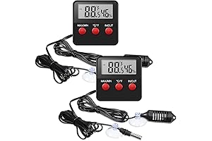 Weewooday 2-Pack Digital Reptile Thermometer Hygrometer