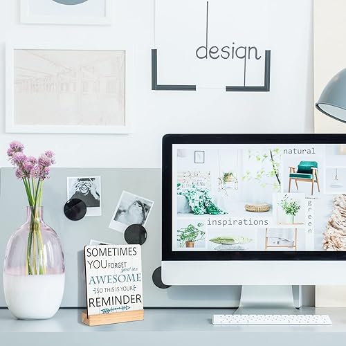 Miniatura 3 de Namalu Decoración de escritorio con citas inspiradoras, regalos para mujeres, Sometimes You Forget You Are Awesome Oficina Motivacional Decoración