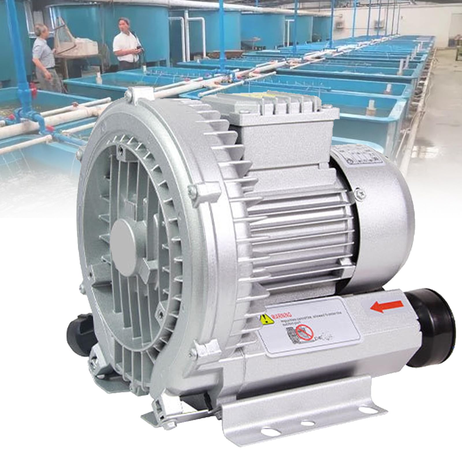 Genérico Soplador de Anillo de vórtice de Alta presión de 220 V/380 V, Bomba de vacío regenerativa para aireación de Aguas residuales, acuarios, estanques de Peces, soplador de Aire eficiente de 120