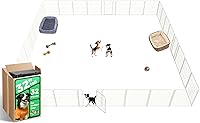 Vista 85 de FXW Homeplus Unleashed Corralito para Perros de Interior - Juego Sin Estrés y Seguro, Resistente de 40 Pulgadas 6 Paneles Corralito para Perros Negro