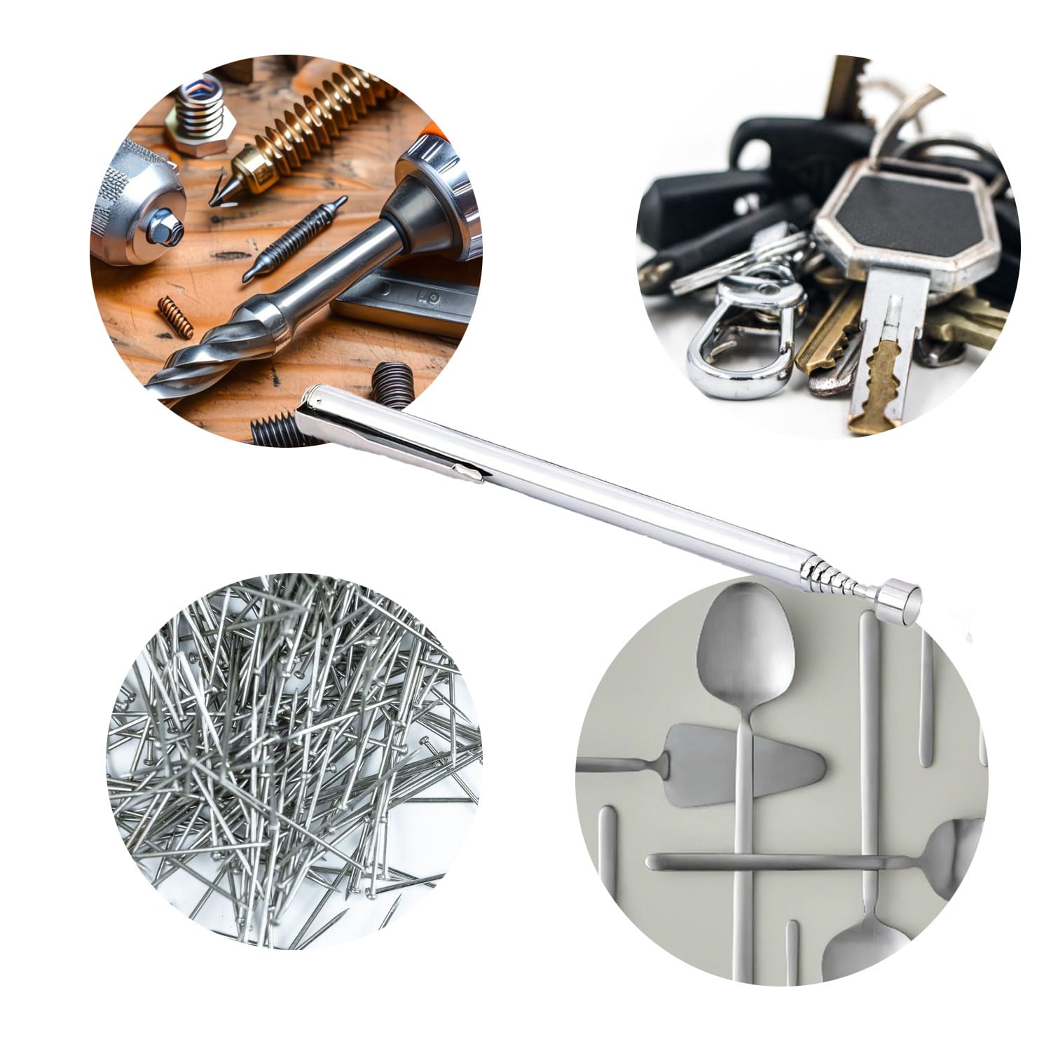 AEIOPRS 2 Pcs Teleskop Magnet Stabmagnet Ausziehbar Magnetstab Bis Zu 65 CM Magnetic Pick-Up Tool Magnetheber Edelstahl Magnetgreifer Für Schrauben Mutter Schlüssel Metallteile AEIOPRS 2 Pcs Teleskop Magnet Stabmagnet Ausziehbar Magnetstab Bis Zu 65 CM Magnetic Pick-Up Tool Magnetheber Edelstahl Magnetgreifer Für Schrauben Mutter Schlüssel Metallteile