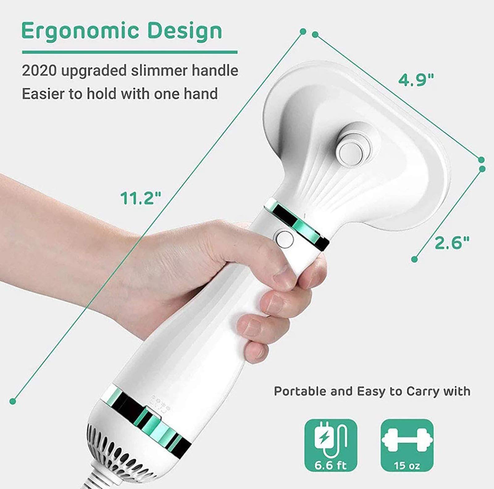 Brosse de sèche-Cheveux pour Petits Chiens de Compagnie, épilation Portable 3 en 1 à Faible Bruit en Un clic, sèche-Cheveux pour Chien à température réglable