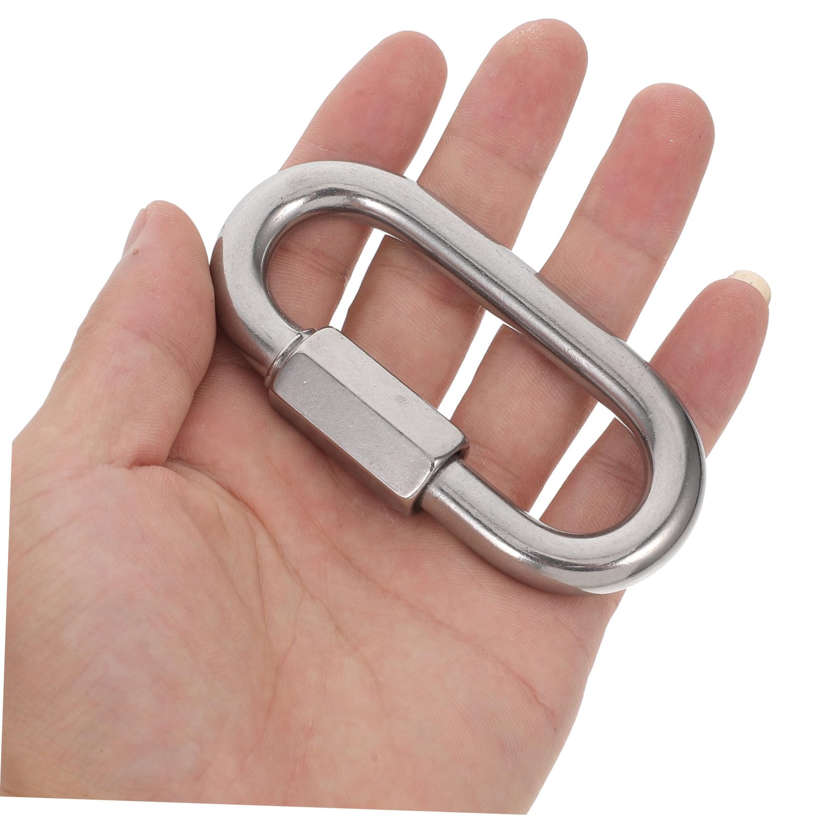 LIFKOME 10 piezas Conectores de Enlace Rápido de Acero Inoxidable Forma D Bloqueo Seguro para Uso Profesional Industrial para Construcción y Aviación