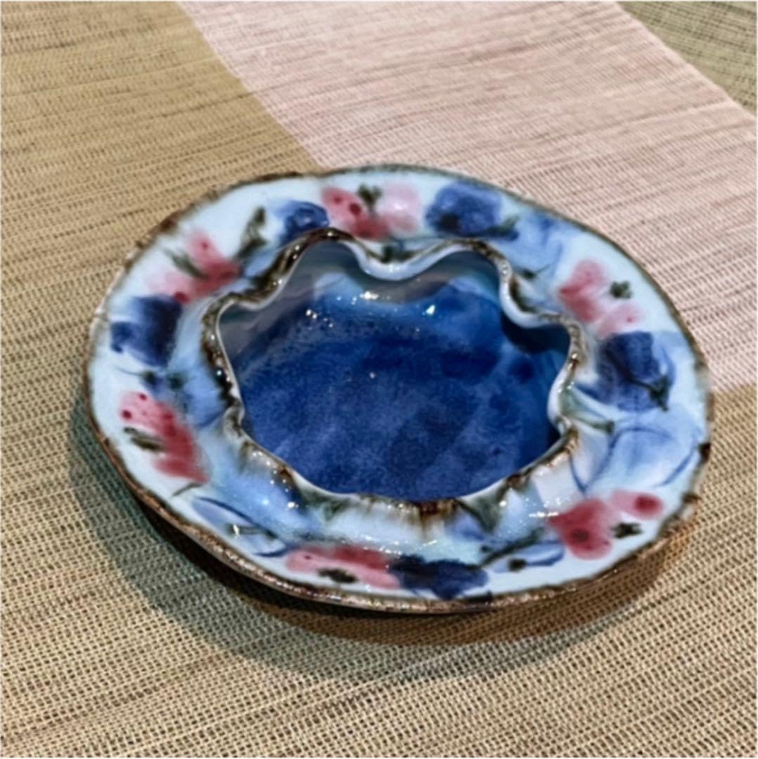 斉山窯　波佐見焼　魚の絵柄 皿 2枚セット 波佐見焼 斉山窯 皿 斉山窯 波佐見焼 魚の絵柄 皿 2枚