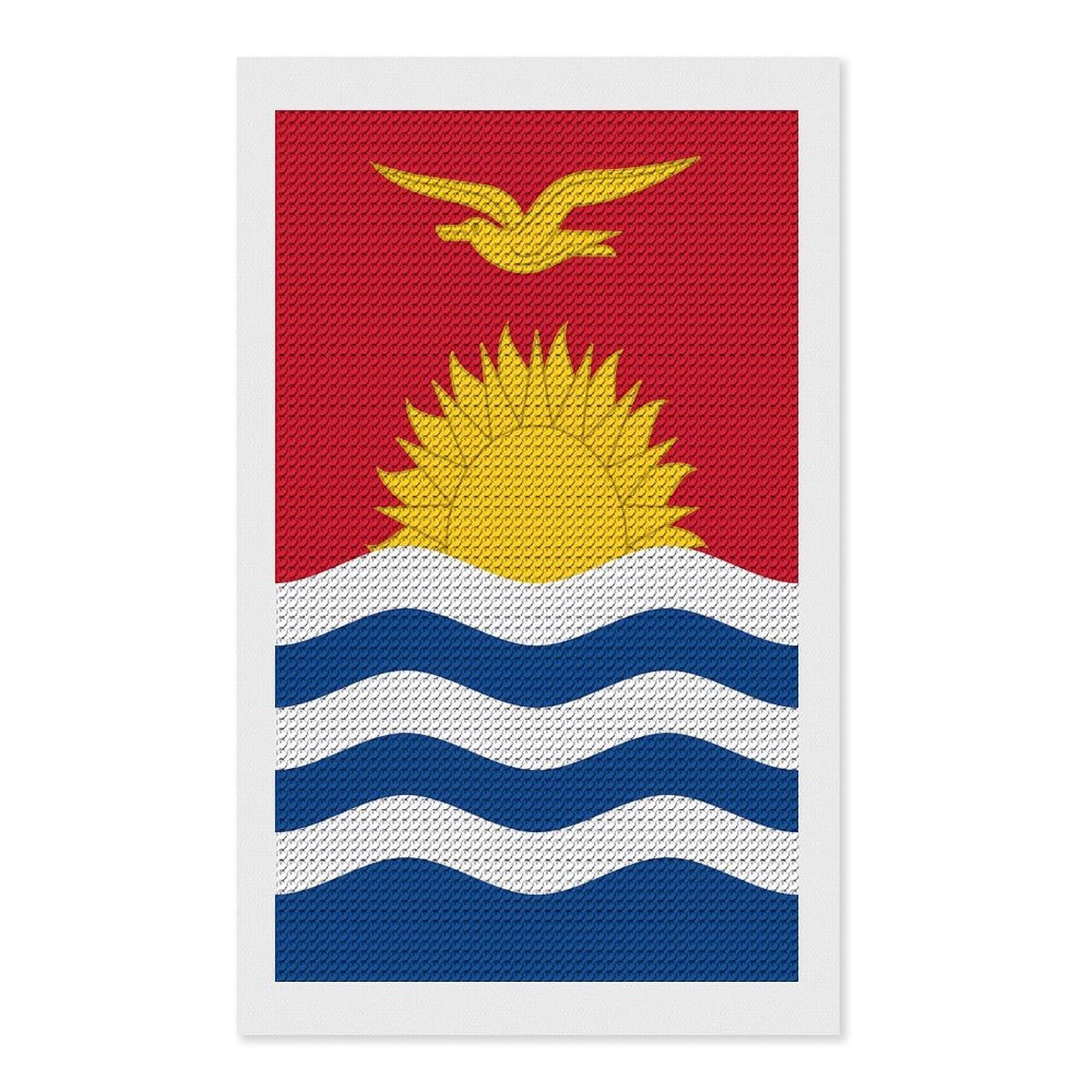 Nclqvjxzkhw Style Kiribati Flag Diamond Art Painting For Adult Round Diamonds Pictures Arts Crafts Home Wall Decor 12"X20"