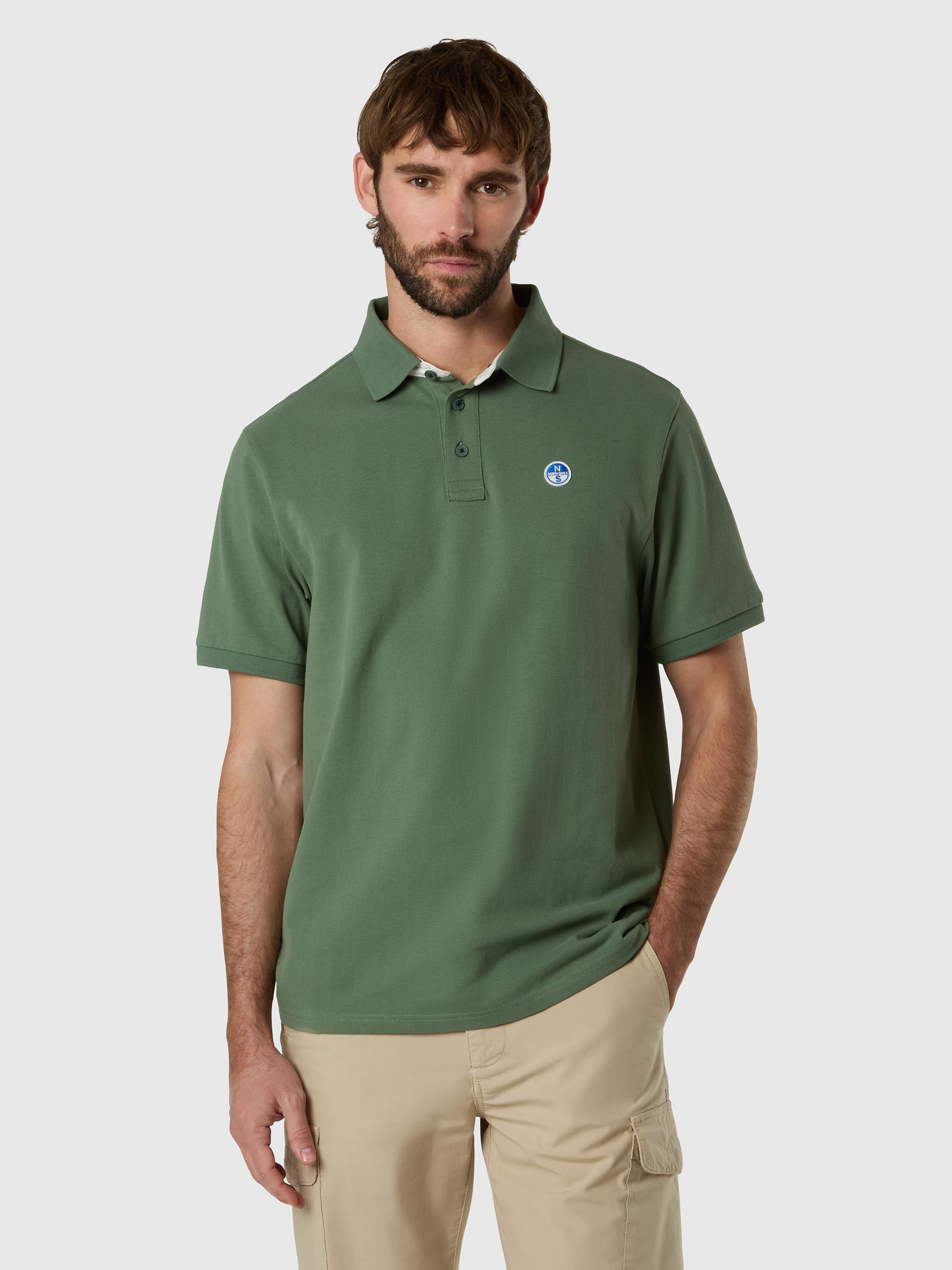NORTH SAILS Polo Uomo in piqué di Cotone Bio
