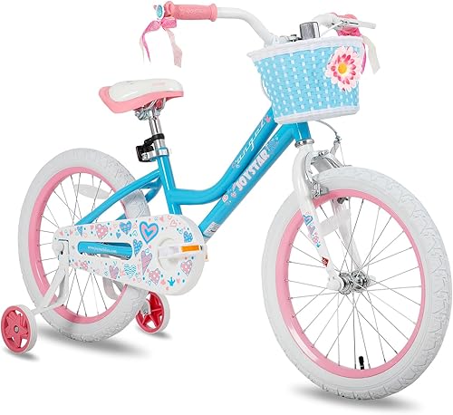 JOYSTAR Angel - Bicicleta para niñas pequeñas y niños de 2 a 13 años, bicicleta para niños de 12, 14, 16, 18 pulgadas, con ruedas de entrenamiento y