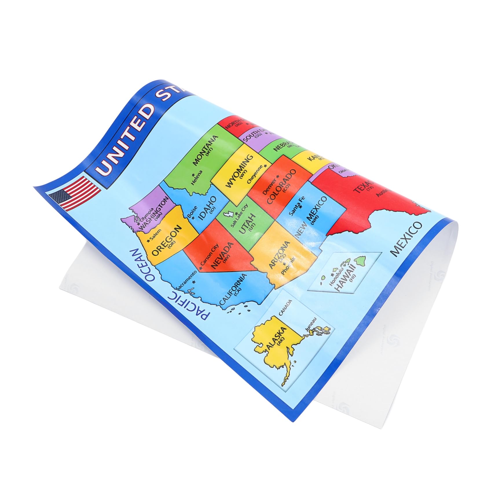 TOGEVAL 2pcs United States Map Hanging Map of The United States America Wall Map Europe Map Geography Maps for Geography Poster Usa Map Stickers America Maps for Wall UV Paper