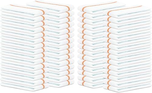 Bar Mops - Juego de 60 toallas de cocina de 16 x 19 pulgadas, multiusos, para el hogar, restaurante y limpieza, juego de paños absorbentes de color