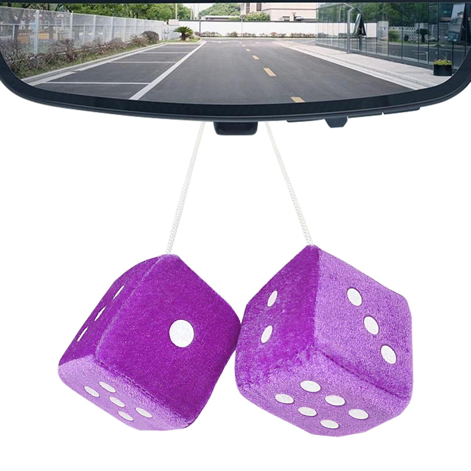 車 ルームミラー 飾り 車飾り サイコロぬいぐるみ カーダイス ハンギング ぬいぐるみ ファジー ダイス カー吊り下げ飾り ミラー用デコレーション 車のインテリア ふわふわ もこもこ バックミラーペンダント オートインテリア 車アクセサリー オフィス ホーム 車両用