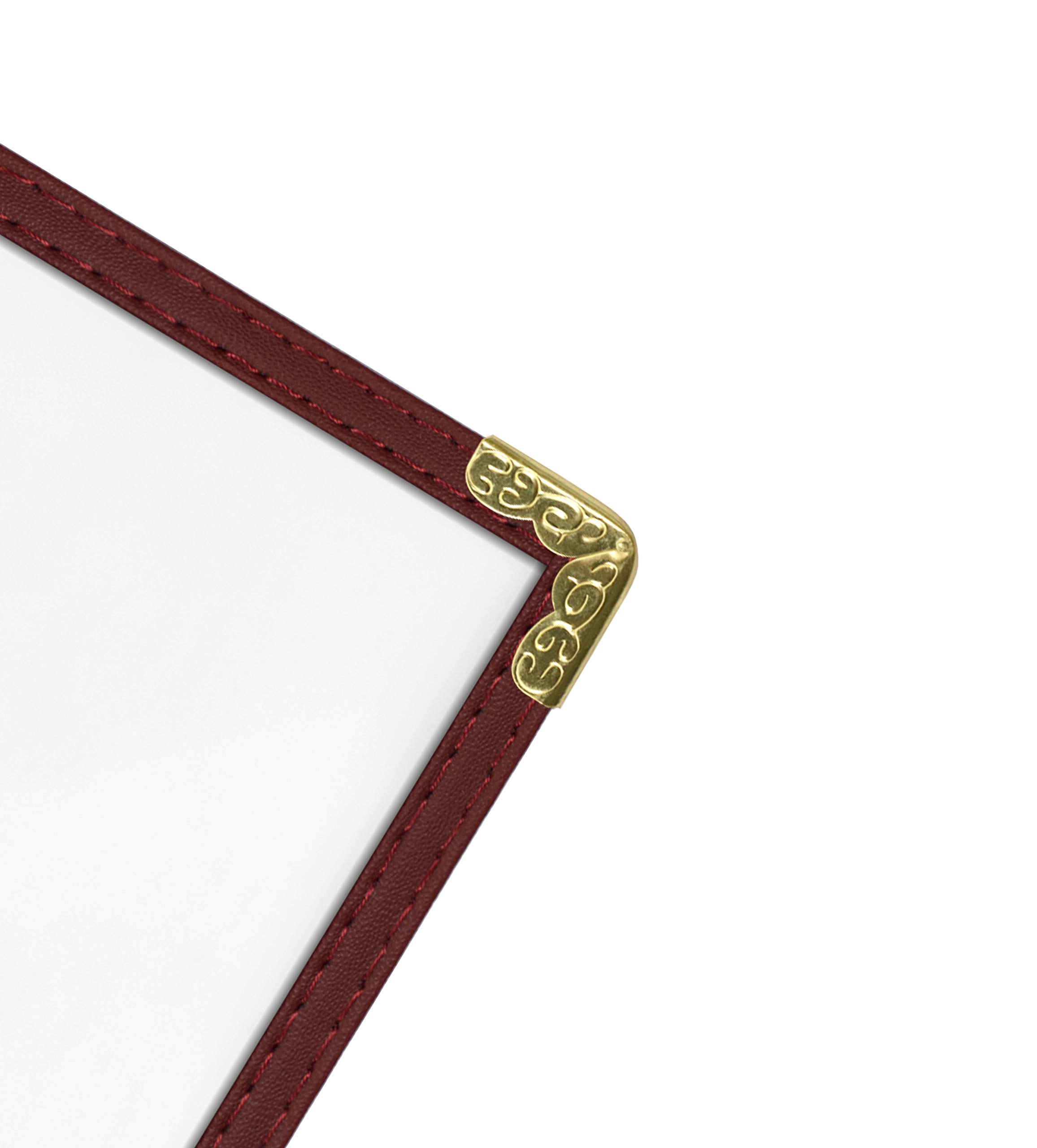 Goodsmart Restaurant Menu Covers – 25 Pack Burgundy 6-View Booklet 5.5