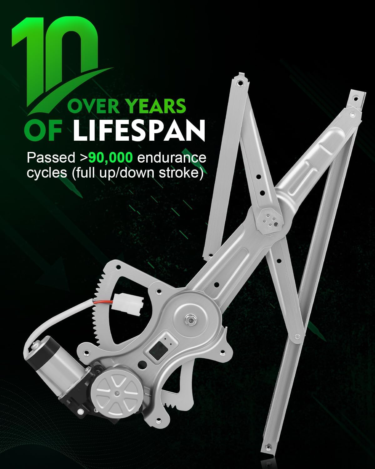 ‎741-506 Front Right Passenger Side Power Window Regulator with Motor for:-Toyota Corolla 2003 2004 2005 2006 2007 2008 for Corolla 03 04 05 06 07 08, with 2 Pins OE# 69810-02170 669810-12610