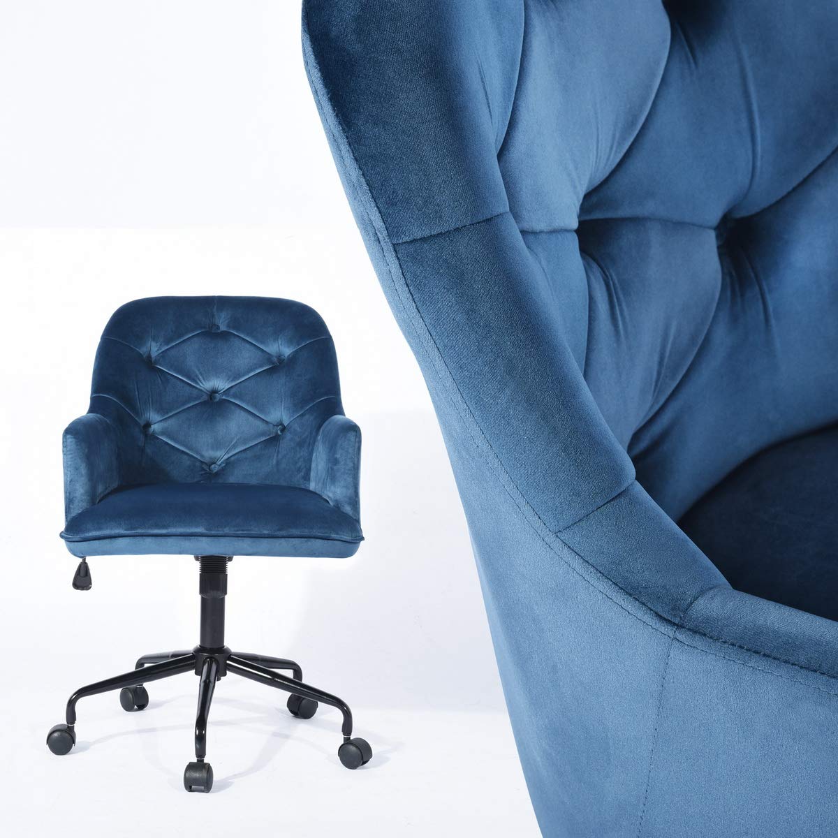 FurnitureR Silla Ergonómica Ajustable Giratoria De Altura Para Ordenador Ejecutivo Para Casa, Oficina, Estudio, Lila, ‎plástico, 38 Cm X 39 Cm X 75 – 85 Cm