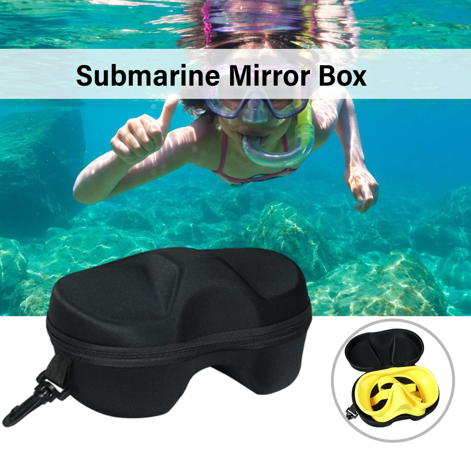 ETAWDE Swimming Glasses Protective Container Case Goggle Carrying Box Water Proof Glasses Storage Box Diving Glasses Case
