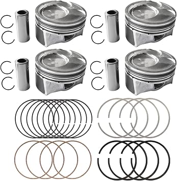 Engine Piston Ring Set +0.50mm Oversize, 23041-2E210 Replacement Pistons & Piston Rings Compatible with Hyundai Tucson ELANTRA/with Kia SOUL FORTE 2.0L 2014-2019
