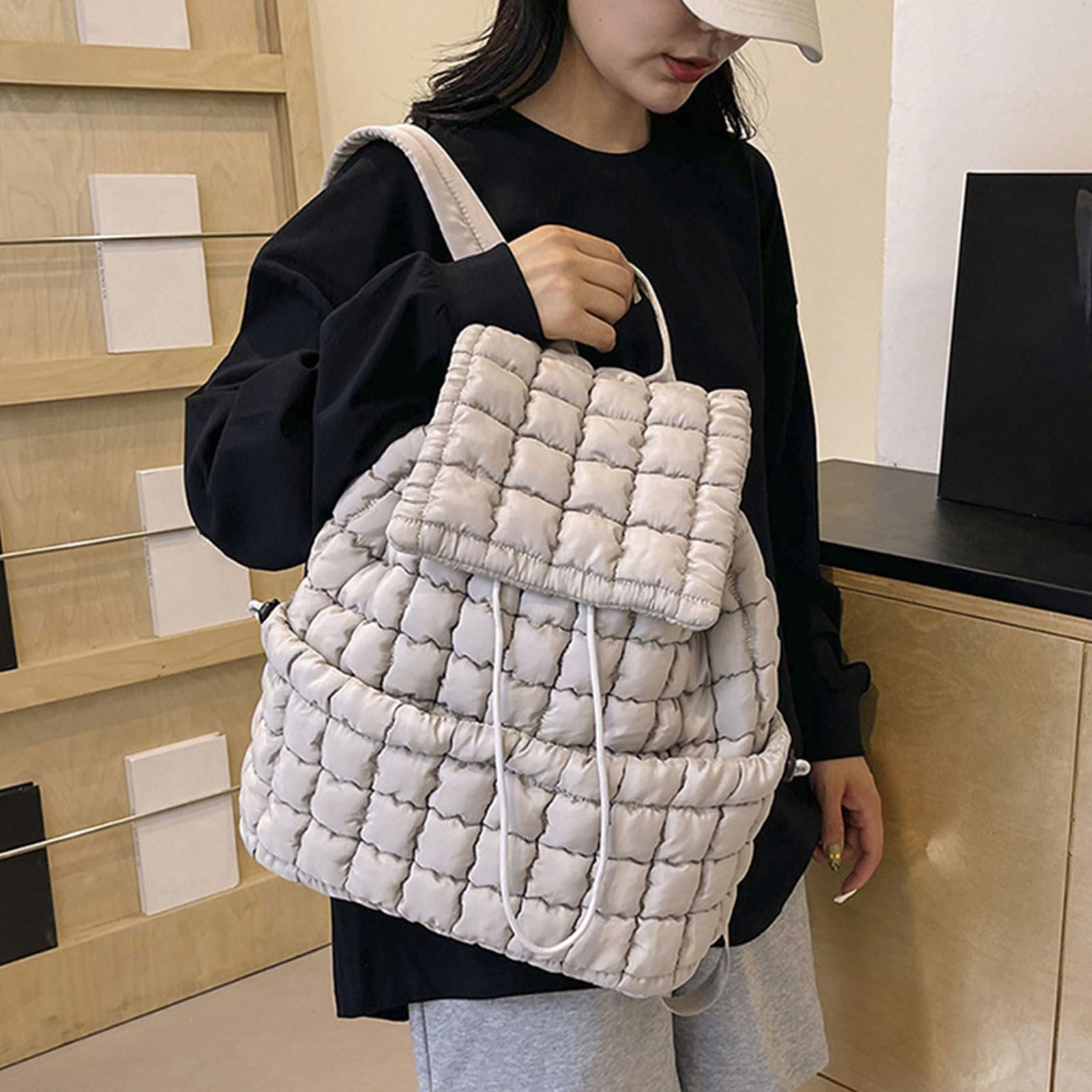 Zaino da scuola per studenti Zaino da viaggio Borsa da scuola trapuntata per adolescenti Borsa da palestra da viaggio in stile coreano Studente trapuntato